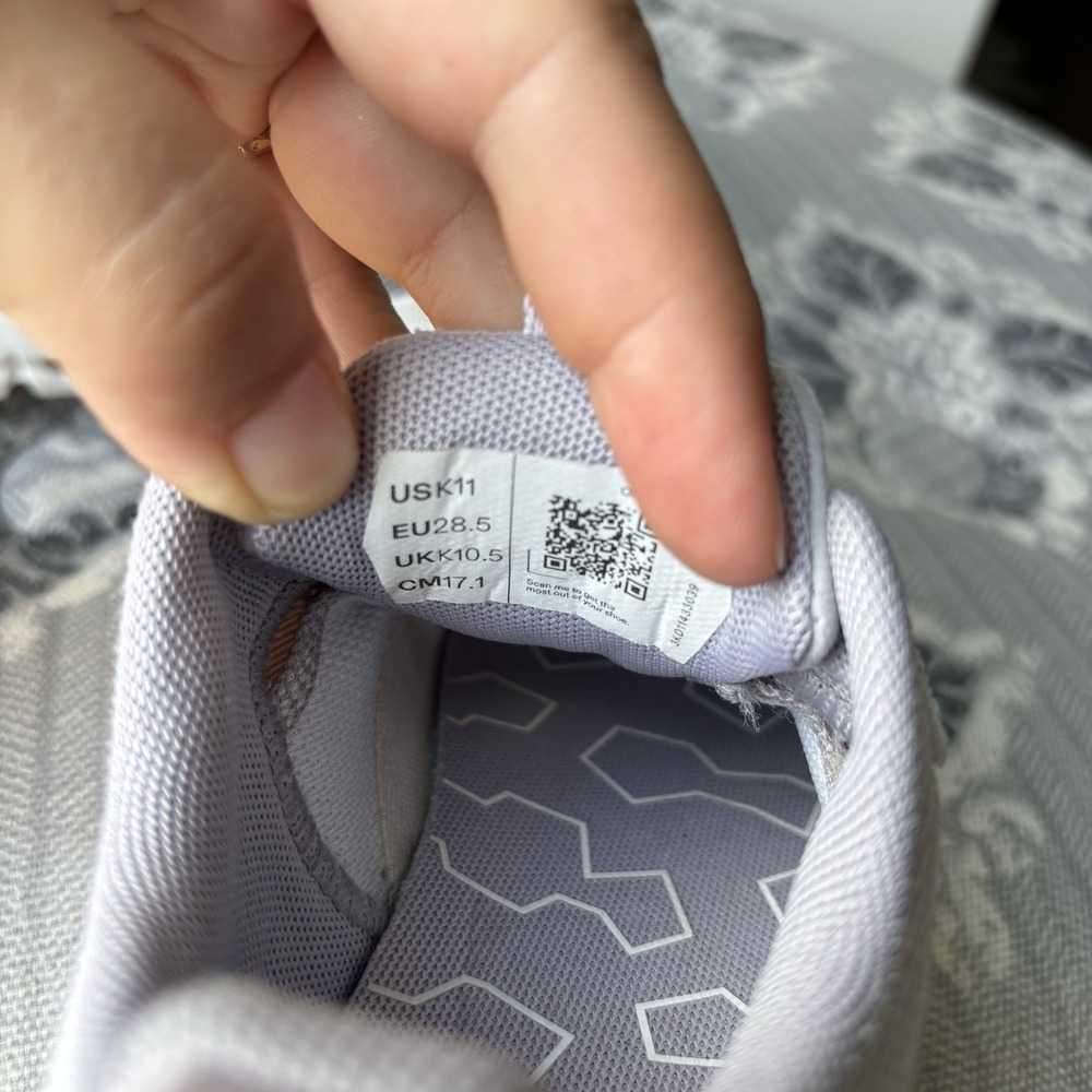 On Cloud Unisex Kids Mesh Sneakers LavenderGray White Hook & Loop US 11 EU 28,5 - Picture 8 of 8